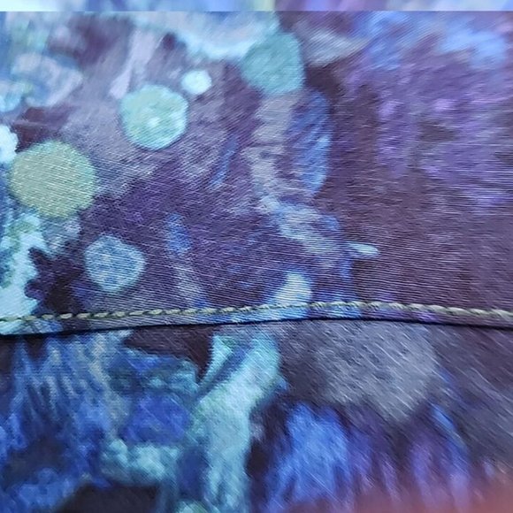 CARHARTT Blue Green Purple Nurse Medical Scrub Uniform Shirt Top Scrubs Small - Picture 7 of 11